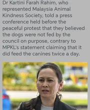 Newspaper clipping: Press conference on dogs held at the Kuala Langat council pound