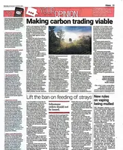Newspaper clipping: Lift the ban on feeding of strays